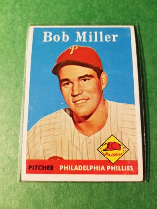 1958 - TOPPS EXMT - NRMT BASEBALL - CARD NO. 326 - BOB MILLER - PHILLIES