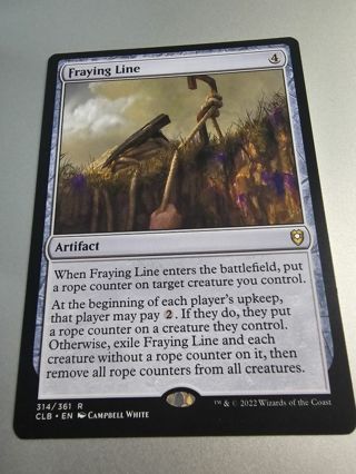 Magic the gathering mtg Fraying line rare card Baldurs Gate