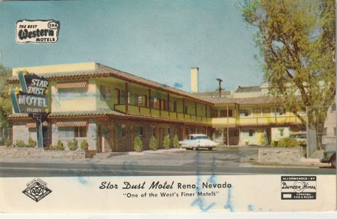 Vintage Used Postcard: C: 1956 Star Dust Motel, Reno, NV