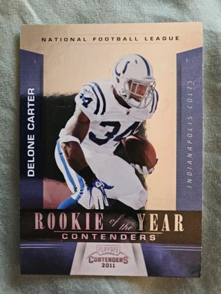 2011 Panini Contenders Rookie of the Year Contenders Delone Carter