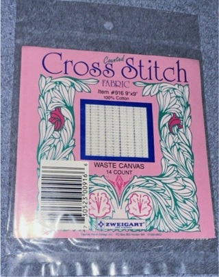 Zweigart 9x9" Counted Cross Stitch 14 Count Waste Canvas Item #916