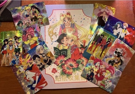 Sailor moon vintage type sticker book bundle w/10 stickers