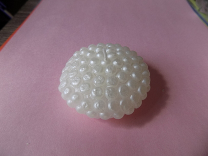 Look of pearl covered round candle 2 1/2 inch New never lit