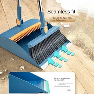 Folding broom dustpan set