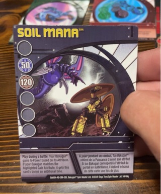 Bakugan Battle Brawlers “SOIL MANA” Ability Card 34/48q BAF664 2009