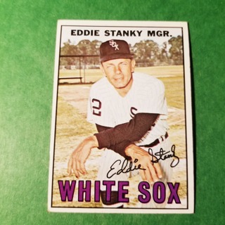 1967 - TOPPS BASEBALL CARD NO. 81 - EDDIE STANKY MGR. - WHITE SOX - EXMT/NRMT.