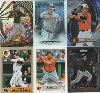 Awesome Set of 6 Ryan Mountcastle Baltimore Orioles w/Insert & Parallel!
