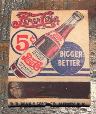 Vintage 1930’s Pepsi-Cola Matchbook