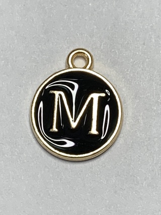 BLACK AND GOLD INITIAL LETTERS~#M1~FREE SHIPPING!