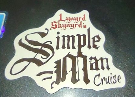Lynyrd Skynyrd band Simple Man Cruise sticker for hard hat toolbox Xbox PlayStation water bottle