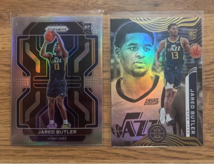 Utah Jazz Jared Butler Rookie Card Lot NBA Prizm Parallel 