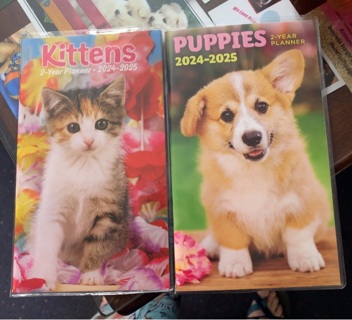 2 Puppies and Kittens 2-Year Planners 2024-2025