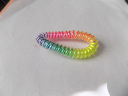 Multi color spring coil bracelet