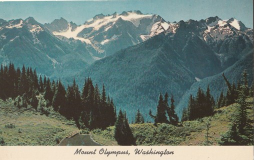 Vintage Unused Postcard: (gin3): Mount Olympus, WA