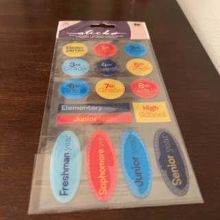 Sticko dimensional school stickers 