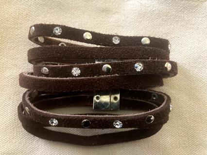Vintage Men/Women Rawhide Leather Wrap Bracelet
