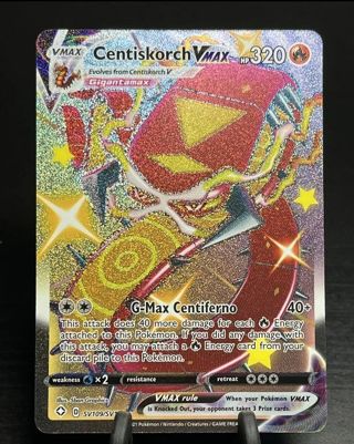 NM Secret Rare Shiny Centiscorch VMAX SWSH Pokemon card TCG