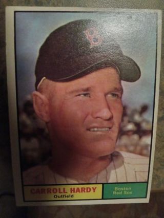 1961 TOPPS CARROLL HARDY BOSTON RED SOX BASEBALL CARD# 257