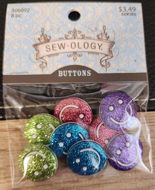 NEW - Sew-Ology - Smiley Face Buttons - 8 in package 