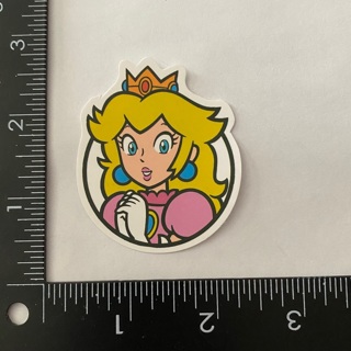 Peach super Mario brothers large sticker decal NEW 