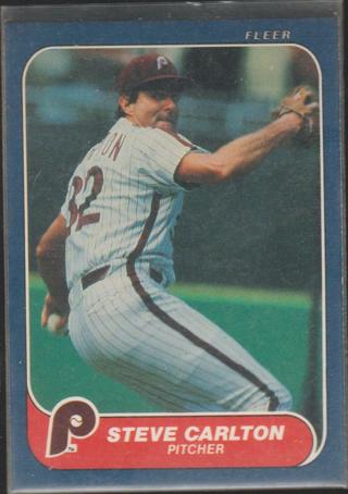 Steve Carlton 1986 Fleer #435 Philadelphia Phillies HOF Baseball card