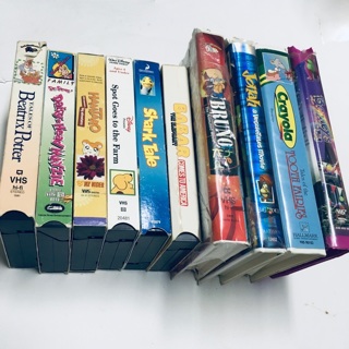 10 Pk VHS Barney, Pokémon, Shark Tale, Daisy~Head Mayzie, Beatrix Potter, Bruno, more