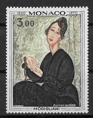 1970 Monaco Sc776 Portrait of Dedie by Amedeo Modigliani MNH