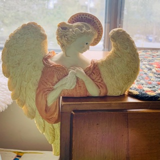 Vintage Angel “Tranquility with Dove” Angel Corner Sitter Winner BONUS My Digital Seller Card!