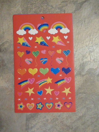 Colorful & Fun Assorted "RAINBOWS & LOVE"  stickers!!