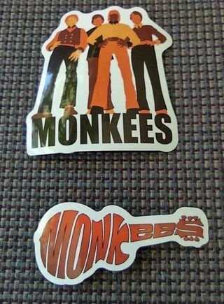 Two new The Monkees guitar band sticker for PS4 Xbox One laptop or water bottle