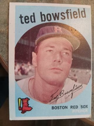 1959 T.C.G. TED BOWSFIELD BOSTON RED SOX BASEBALL CARD# 236