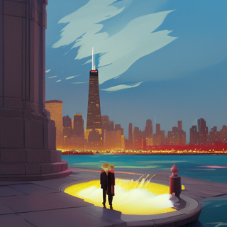 Listia Digital Collectible: Chicago Lake front at night