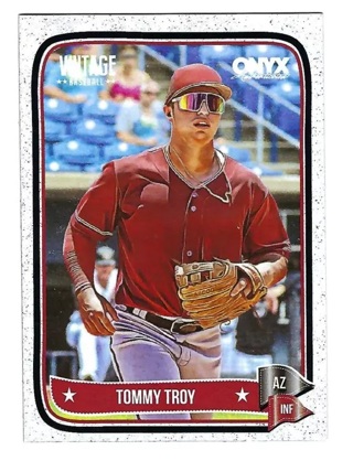 TOMMY TROY 2024 ONYX VINTAGE BASEBALL PROSPECT CARD