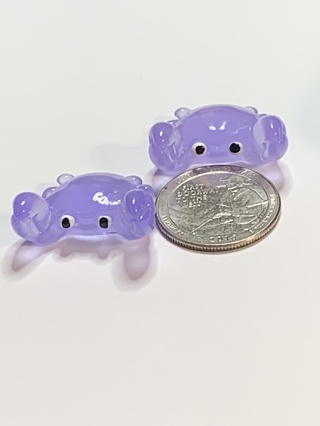 CRABS~#1~PURPLE~SET OF 2~GLOW IN THE DARK~FREE SHIPPING!