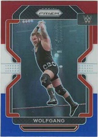 2022 Panini Prizm WWE Wolfgang Red, White & Blue Parallel #149!