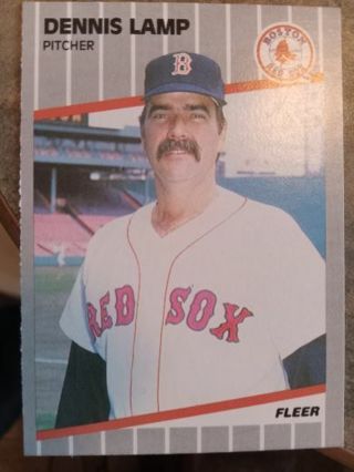 1989 FLEER DENNIS LAMP BOSTON RED SOX BASEBALL CARD# 92