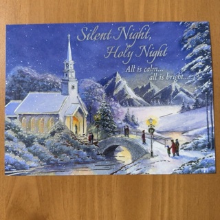 Silent Night Christmas Card 