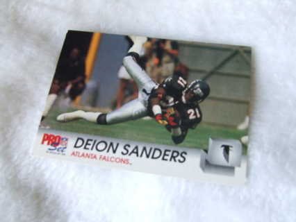 1992 Deion Sanders Atlanta Falcons Pro Set Card #434 Hall of Famer