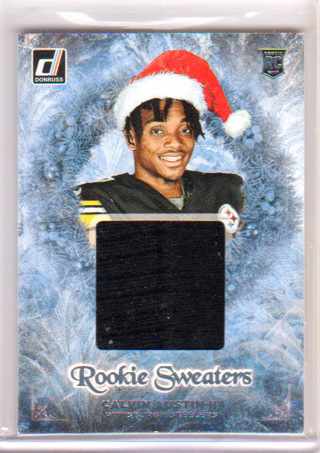 Calvin Austin III,  2022 Panini Donruss  ROOKIE SWEATERS RELIC Card #RHS-36,   Pittsburgh Steelers H