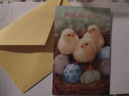 Large Easter Card "Baby Chicks"