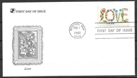 1982 Sc1951 Love FDC with scarce cachet