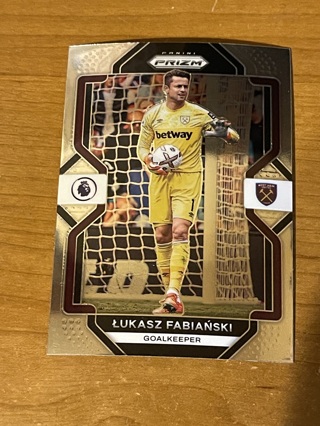 2022-23 Panini Prizm Premier League Soccer - Base Card - LUKASZ FABIANSKI #49