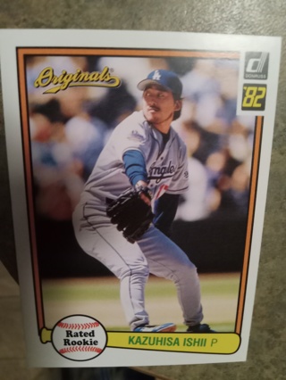 2002 DONRUSS ORIGINALS  ROOKIE JAPANESE PLAYER KAZUHISA ISHII LOS ANGELES DODGERS BASEBALL CARD 