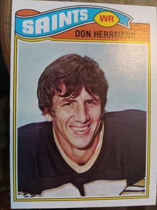 1977 TOPPS DON HERRMANN NEW ORLEANS SAINTS FOOTBALL CARD# 428