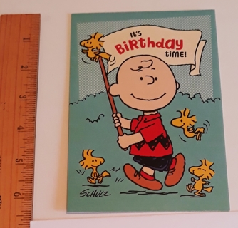 Charlie Brown Happy Birthday card w/envelope