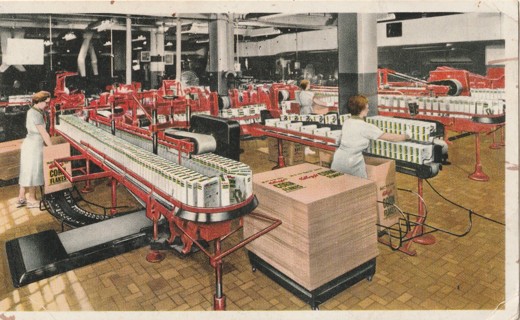 Vintage Unused Postcard: z: Pre Linen: Packing Room, Kellogg's