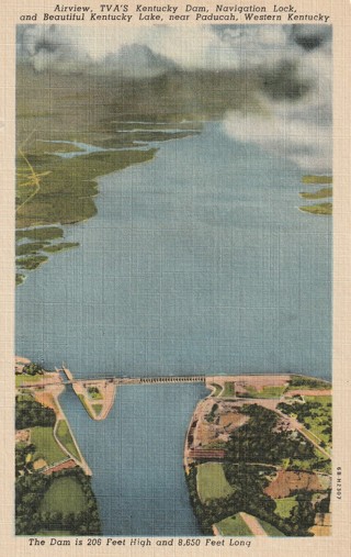 Vintage Unused Postcard: L: Kentucky Dam