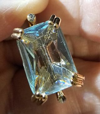 Size 11 Ladies Aquamarine Ring