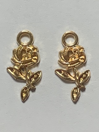 ♦ROSE CHARMS~SET 3~#3~GOLD~FREE SHIPPING♦