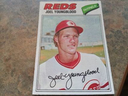 1977 TOPPS JOEL YOUNGBLOOD CINCINNATI REDS BASEBALL CARD# 548